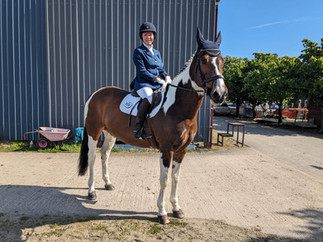 A Bromyard and District Riding Club member on their horse
