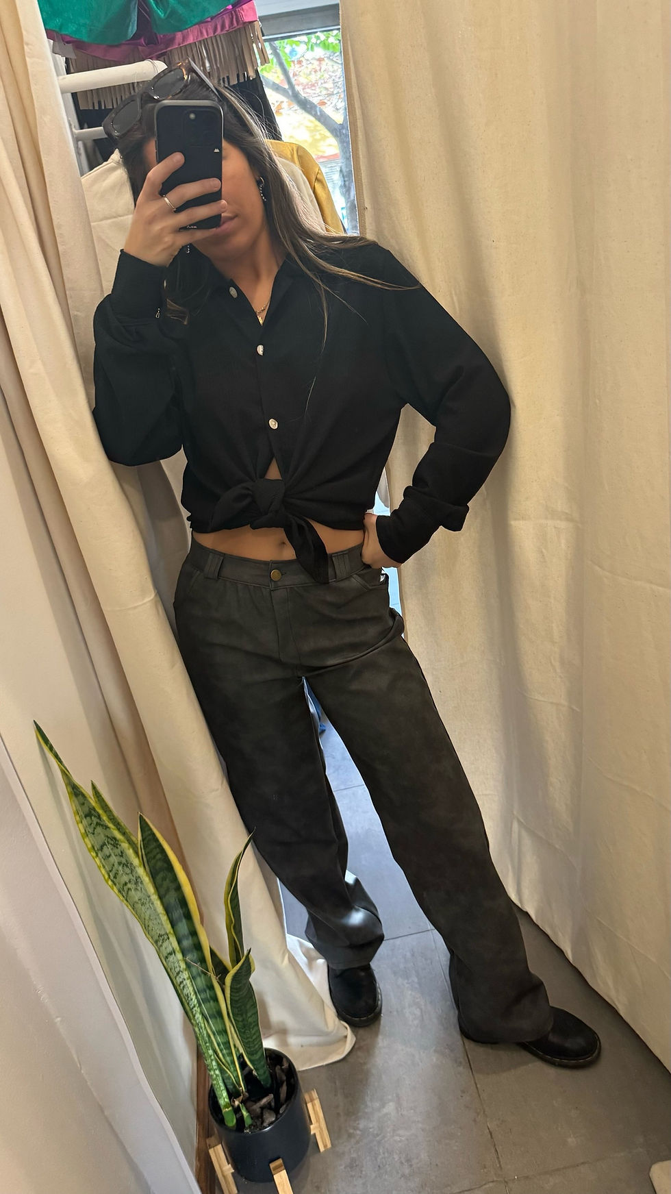 Miniatura: Pant cuerina vintage 