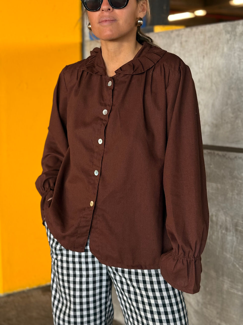 Miniatura: Camisa lino Brown 