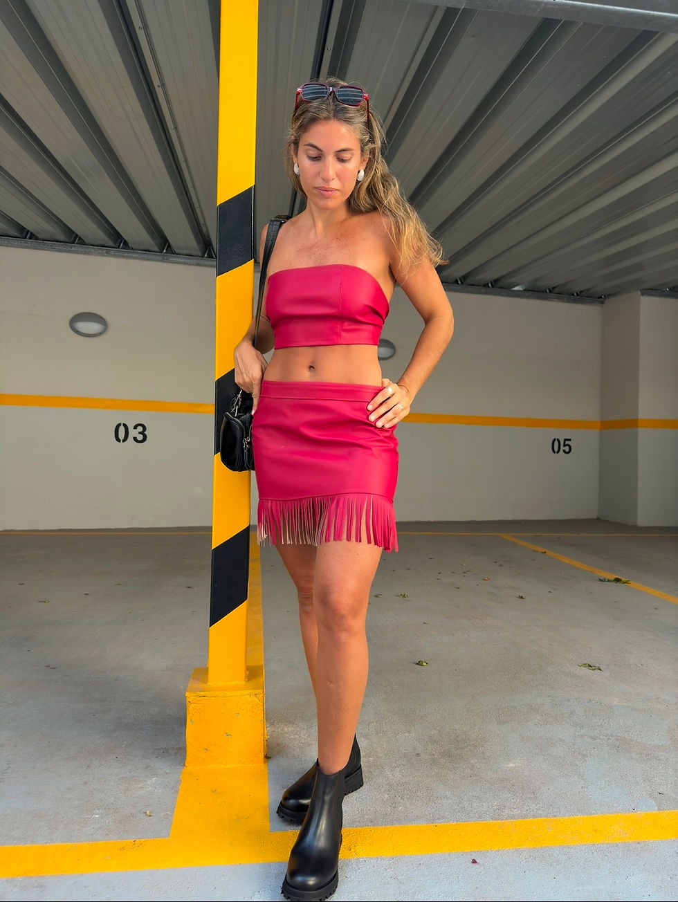 Miniatura: Top estrapless rojo