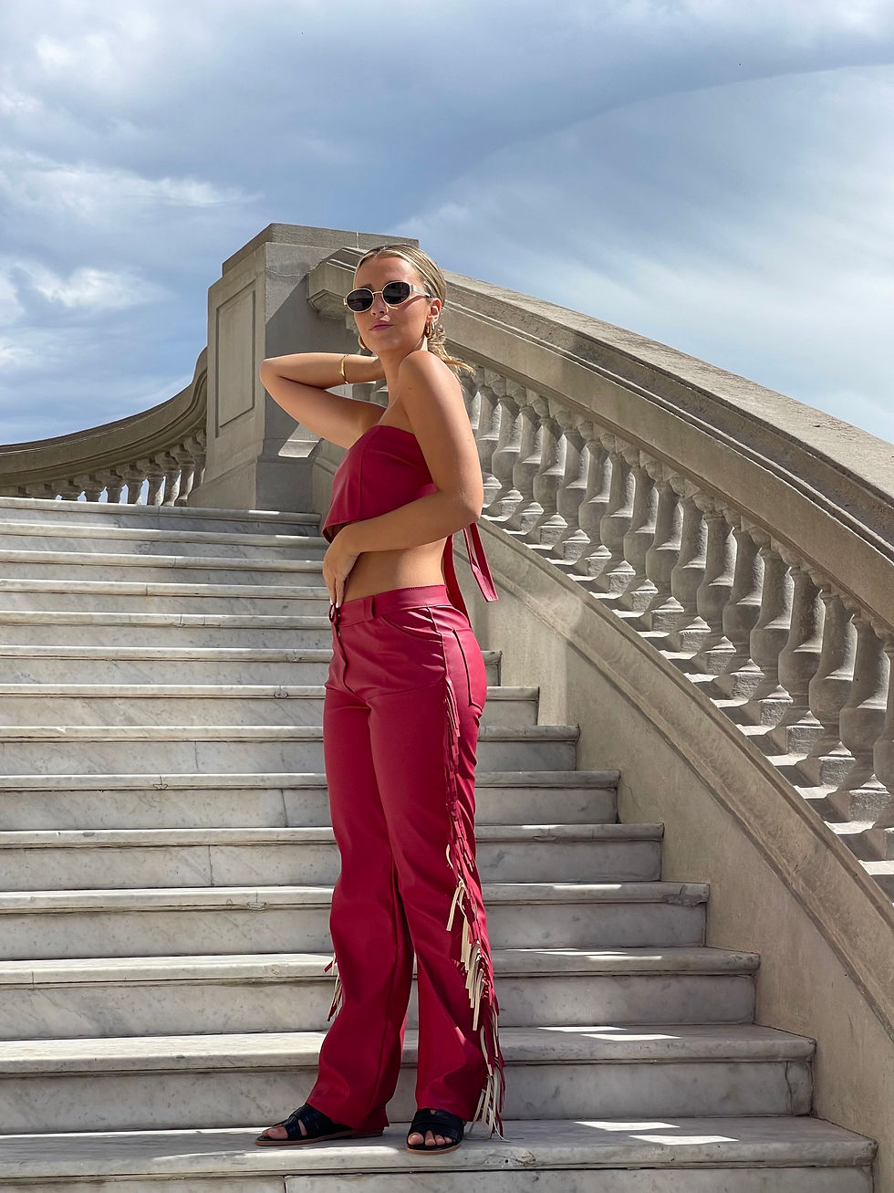 Miniatura: Top estrapless rojo