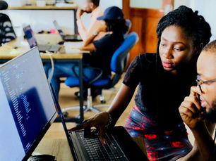 students looking at computer screen