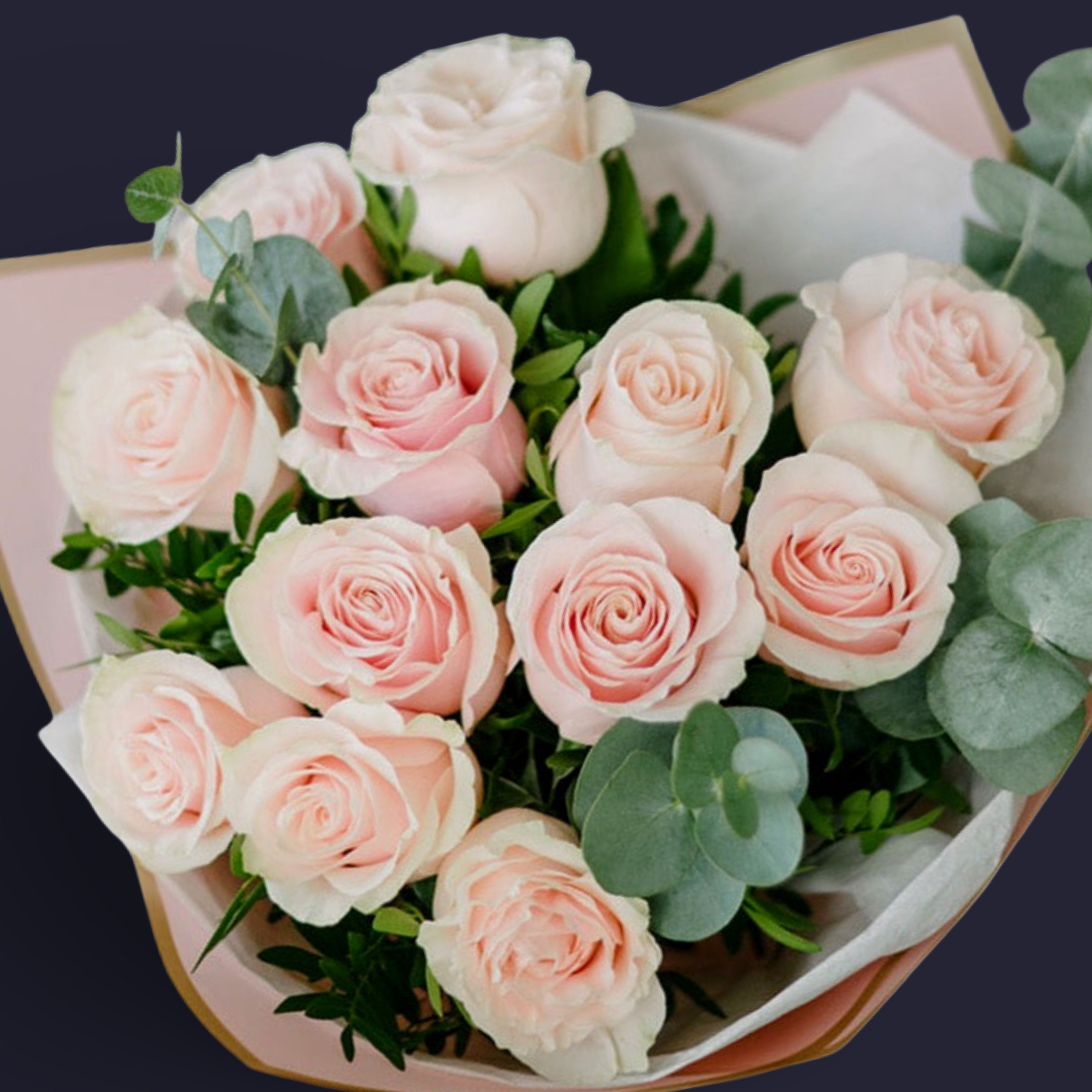 A Dozen Pink Roses