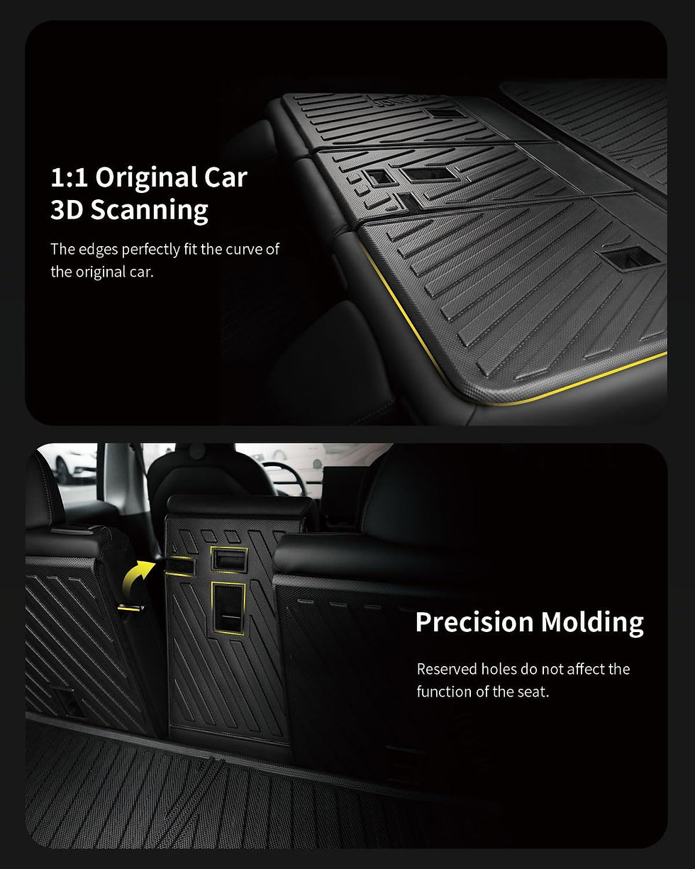 Thumbnail: JOWUA TPE Rear Seat Back Cover for Tesla Model Y 2020-2023