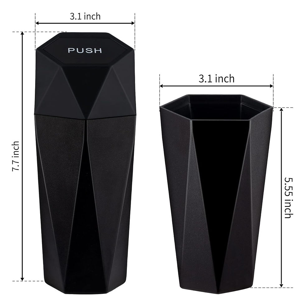Thumbnail: JUSTTOP Black Diamond Car Trash Can with Lid for Tesla