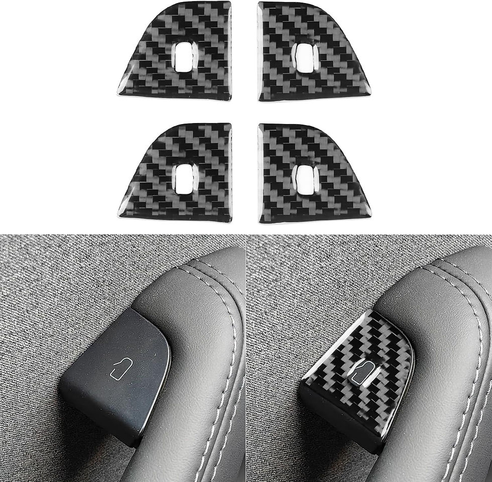 Thumbnail: Tesla Model 3 2024-2025 Carbon Fiber Rear Bumper Trim Black 2-Pack