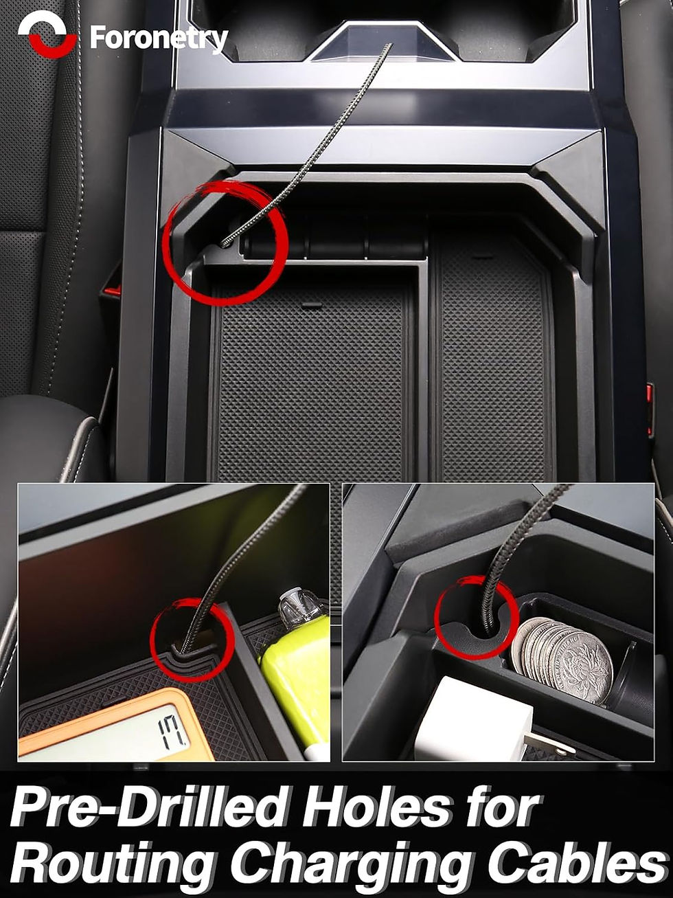 Thumbnail: Tesla Cybertruck 2024 Console Organizer Tray Set (2PCS)