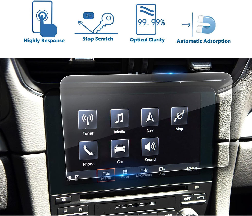 Thumbnail: Tempered Glass Infotainment Screen Protector for Porsche Cayman /  911 7-Inch