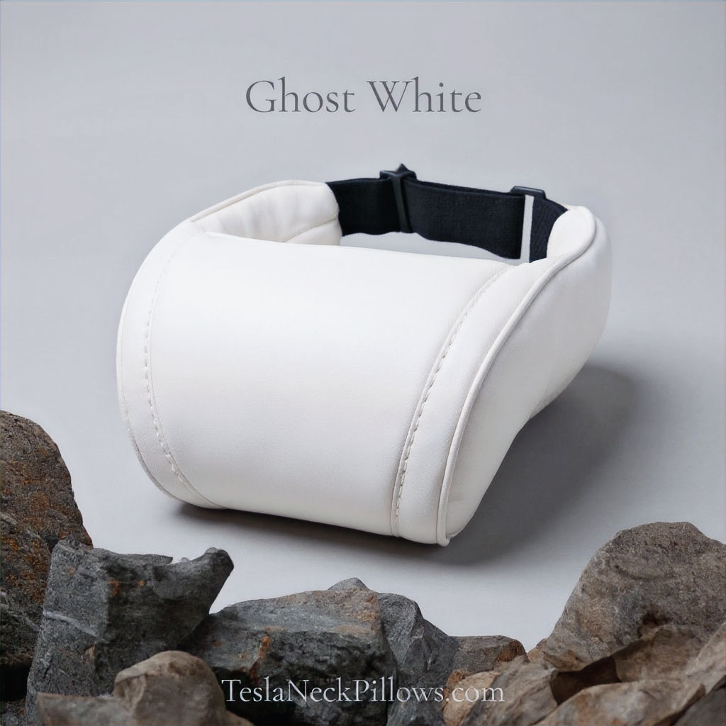 Tesla Neck Pillow in Ghost White
