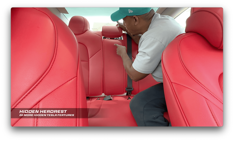 40 Tesla Hidden Features: Hidden Headrest