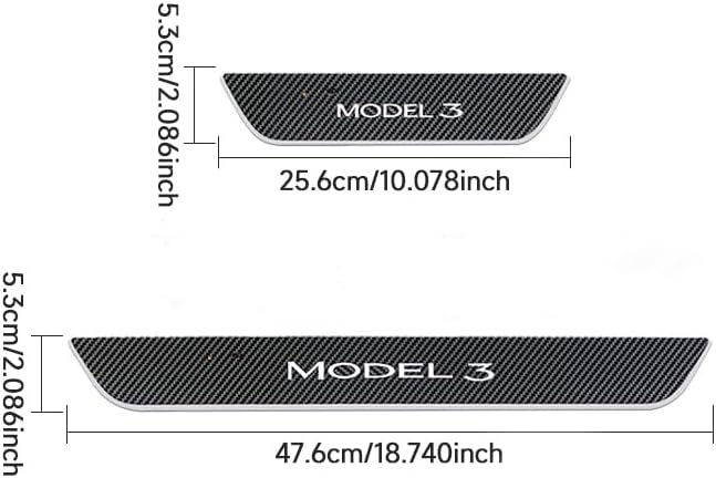 Thumbnail: LED Door Sill Protectors for Tesla Model Y & 3 (4 PCS)