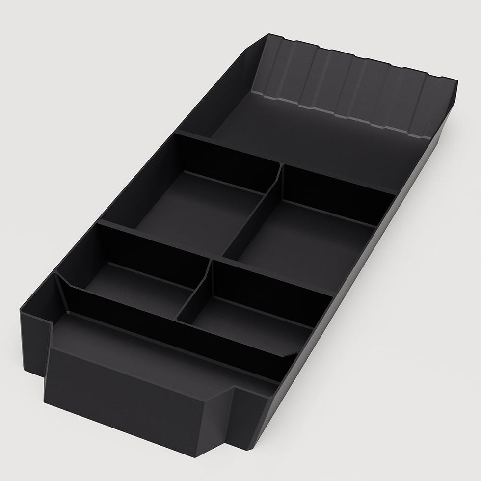 Thumbnail: Tesla Cybertruck Floor Console Organizer 2024-2026 with Leather Inserts
