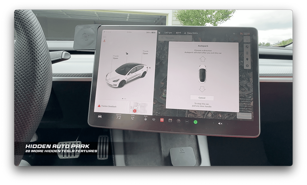 40 Tesla Hidden Features: Hidden Auto Park