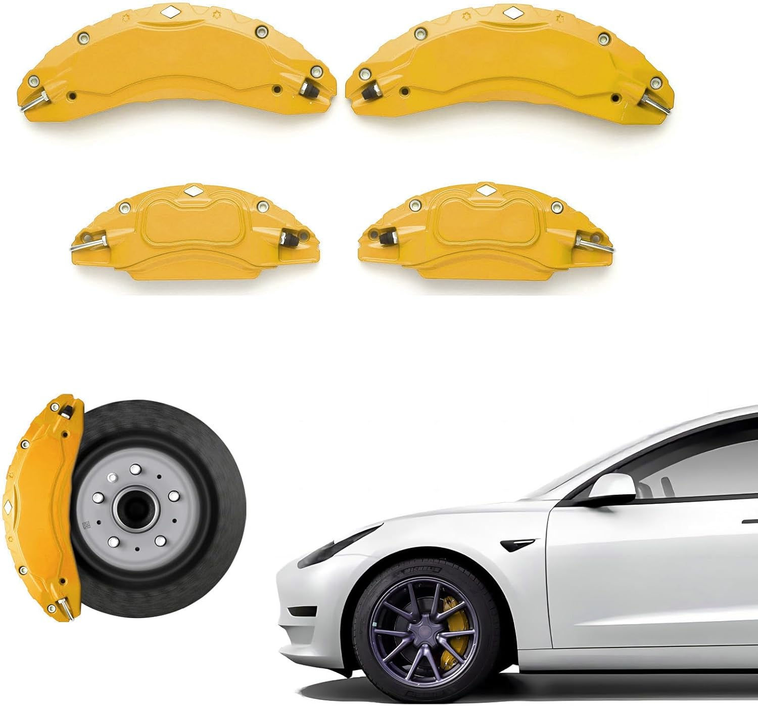 Tesla Model 3 Brake Caliper Covers Set 2017-2023 (4-Pack)