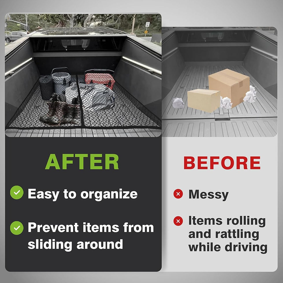Thumbnail: Tesla Cybertruck Cargo Mesh Net Heavy-Duty Trunk Organizer