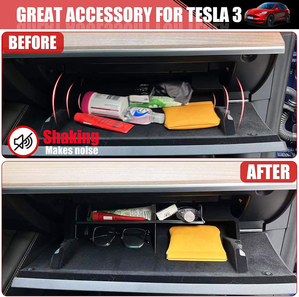 Thumbnail: Tesla Model 3 Glove Box Organizer 2017-2023 Durable ABS Divider
