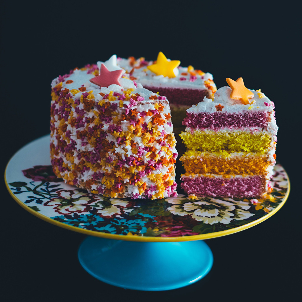 TORTA DE COLORES CON MASA ELÁSTICA