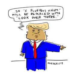 trump look over there