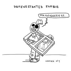 defenestrated zombie