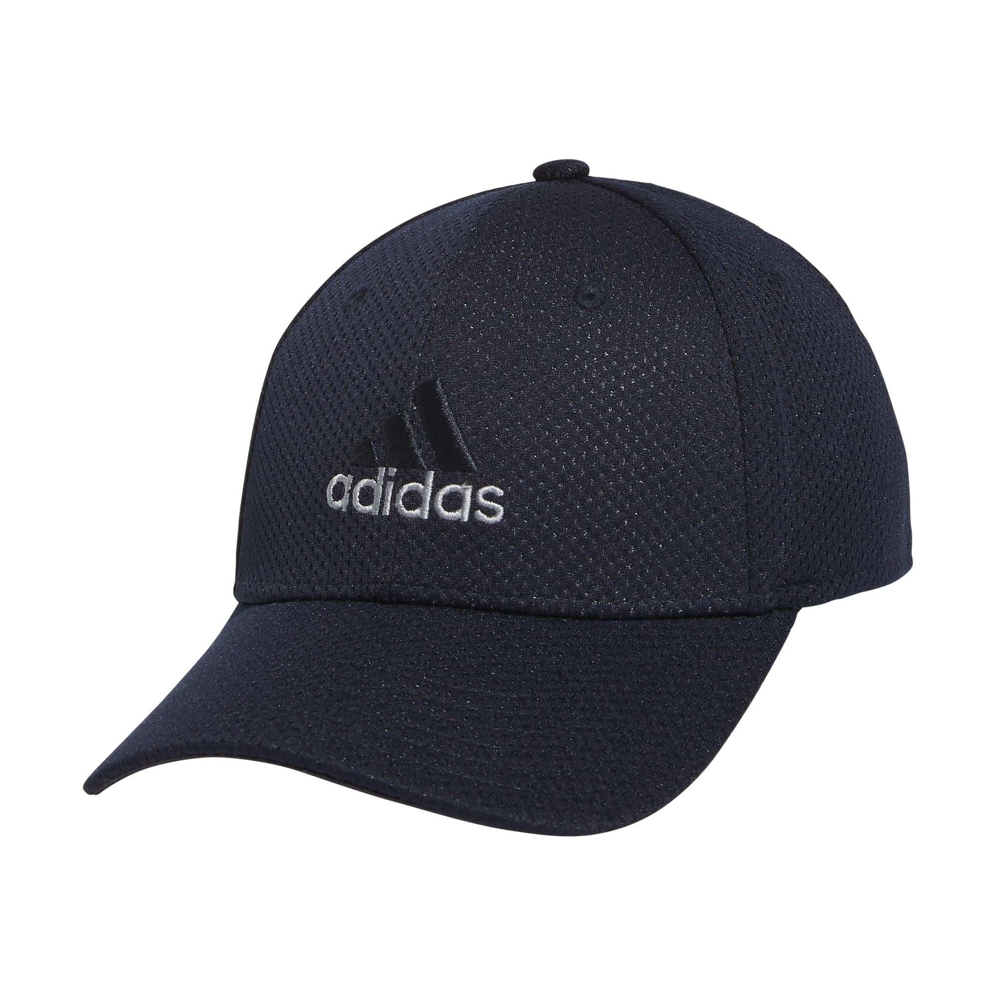 adidas Mens Zags 2.0 Structured Mid Crown A-Flex Stretch Fit Hat Dark Indigo Blu