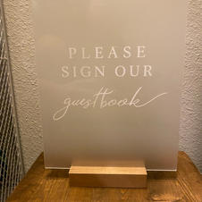 rental guest book sign