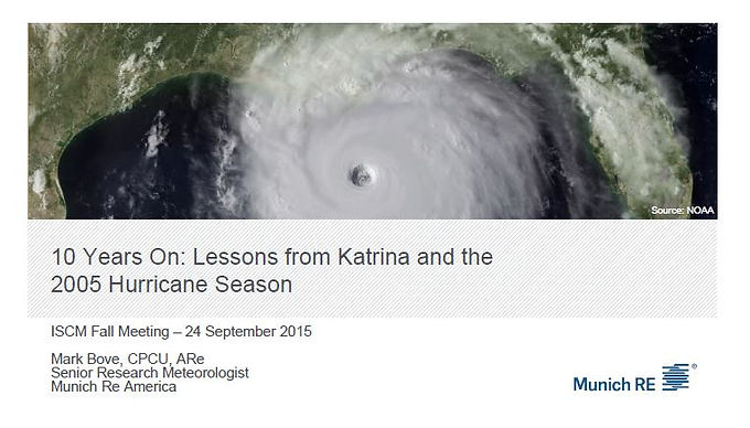 10 Years On: Lessons from Katrina and the 2005 Hurricane Season.