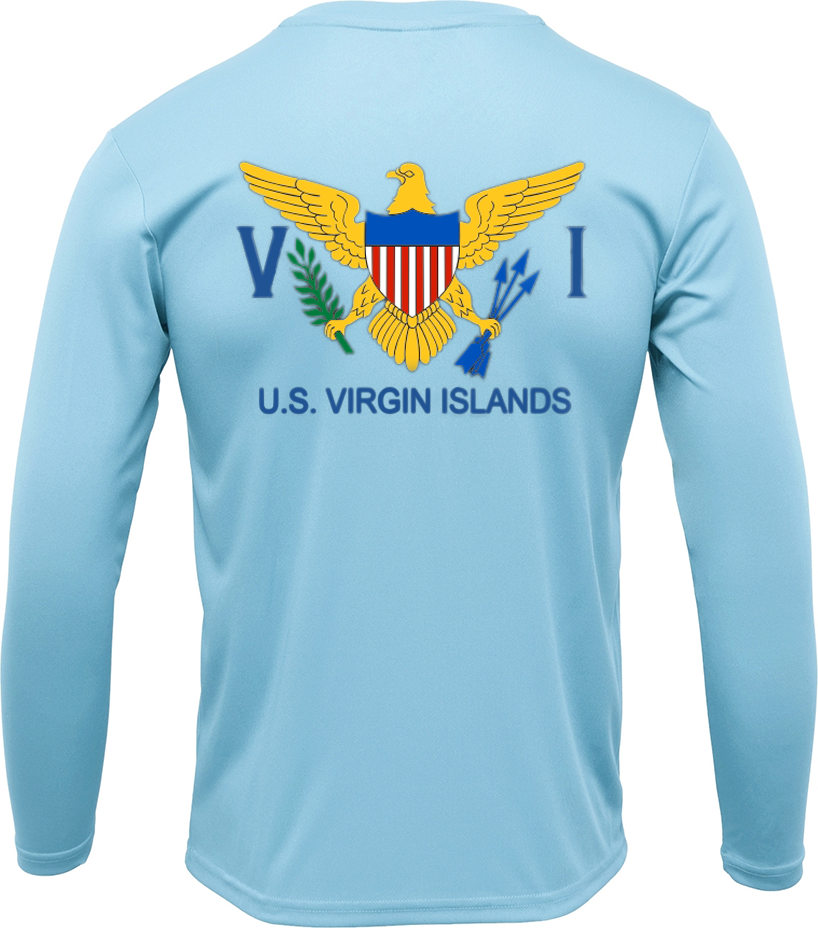 Thumbnail: U.S.V.I. Long Sleeve Rash Guard Light Blue Icon