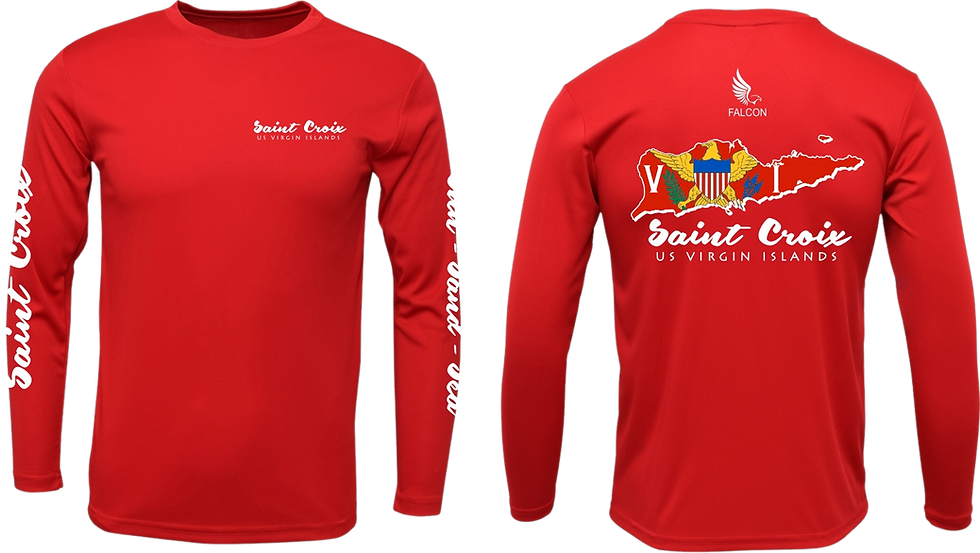Thumbnail: St. Croix, U.S.V.I. Rash Guard Red Icon