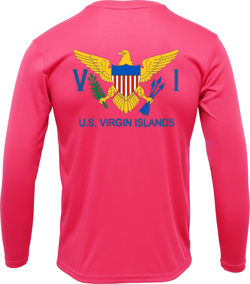 Thumbnail: U.S.V.I. Long Sleeve Rash Guard Electric Pink Icon