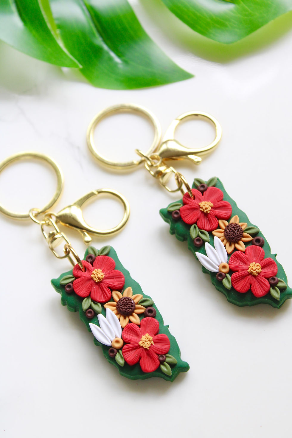 Miniatura: Floral Map Keychain