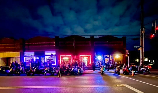 Picture of The Comet in Northside Cincinnati Ohio at night Where The Comedy At The Comet Shows Are