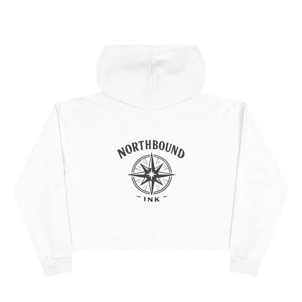 Thumbnail: Northbound Ink Cropped Hoodie — Compass Logo Crop Hooded Sweatshirt