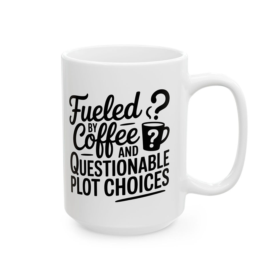Thumbnail: Ceramic Mug “Fueled By Coffee & Questionable Plotlines” 11 & 15oz