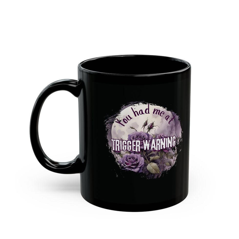 Thumbnail: Trigger Warning Black Mug - 11oz 
