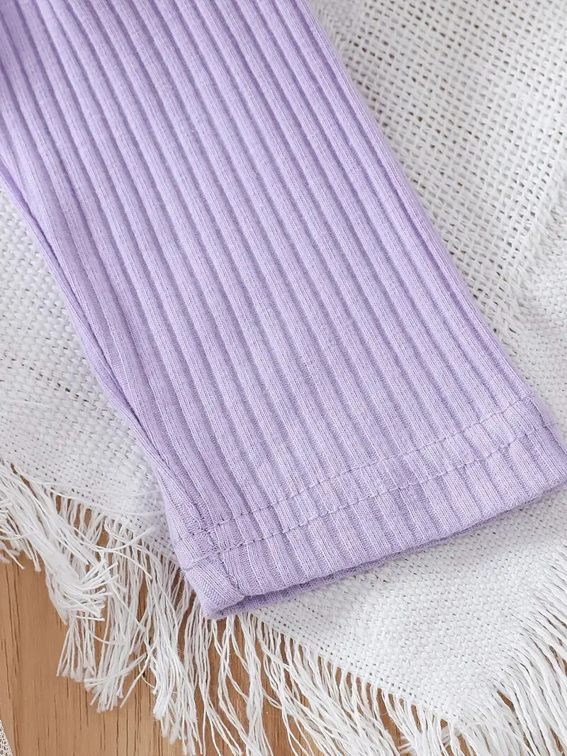 Thumbnail: Baby Girls Flying Sleeves Crew Neck Ruffles Dress