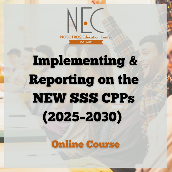 Implementing & Reporting on the SSS CPPs