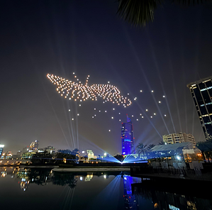 Drone Light Show over Dubai Media City by SKD Drone