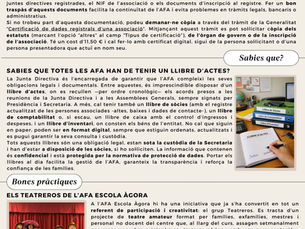 Butlletí 012, programa assessorament i suport AFA