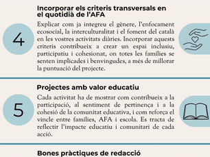 Com redactar un projecte per a subvencions. Orientacions per a les AFA