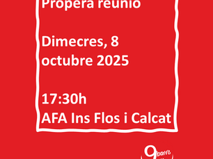 Propera reunió, 8 octubre 2025