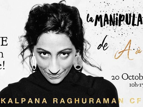 💃2 classes à ne pas manquer avec Kalpana Raghuraman!! A Paris le 20 e 21 octobre 2018!
Si je ne les