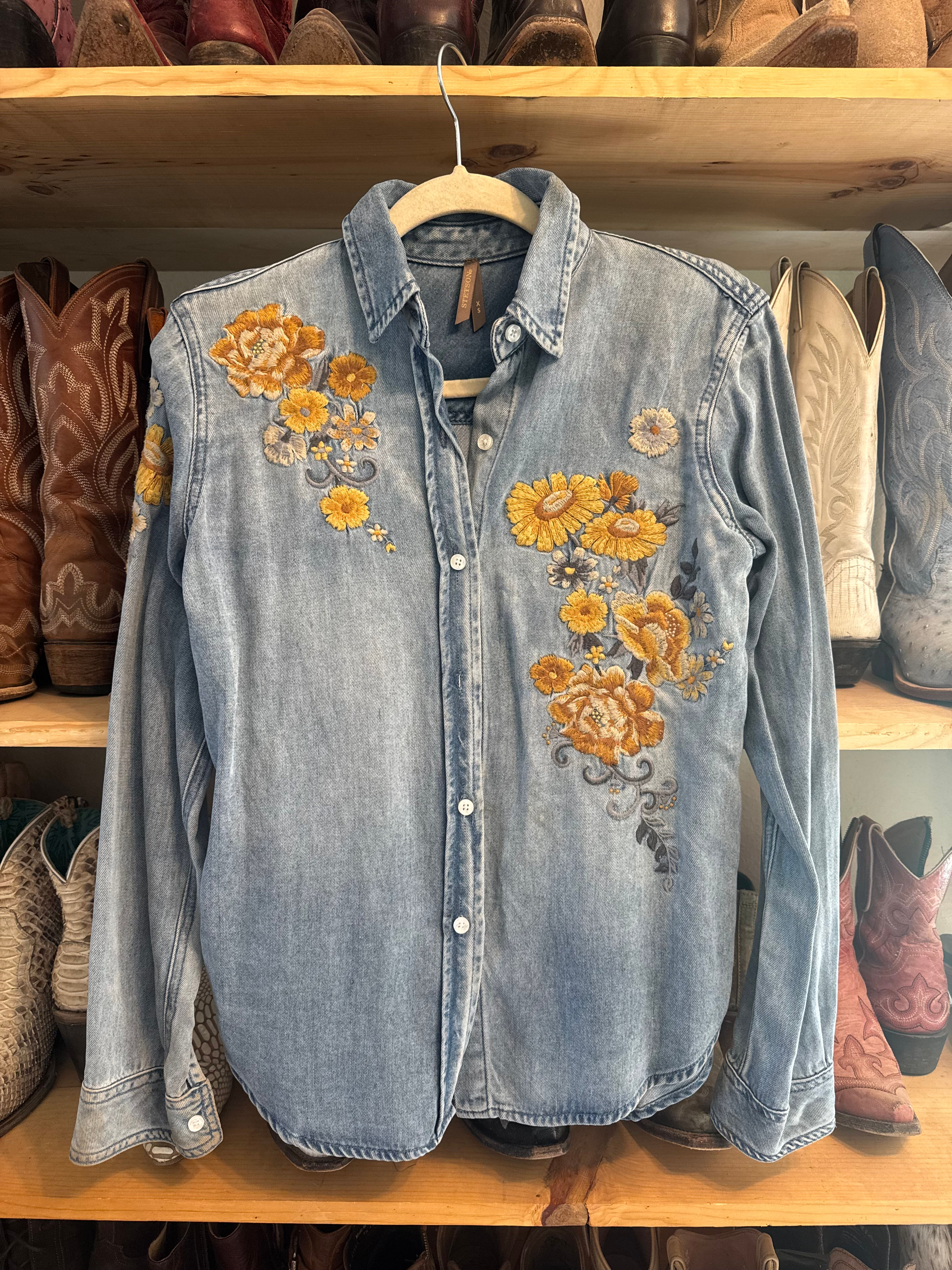 Stetson Embroidered Button Down