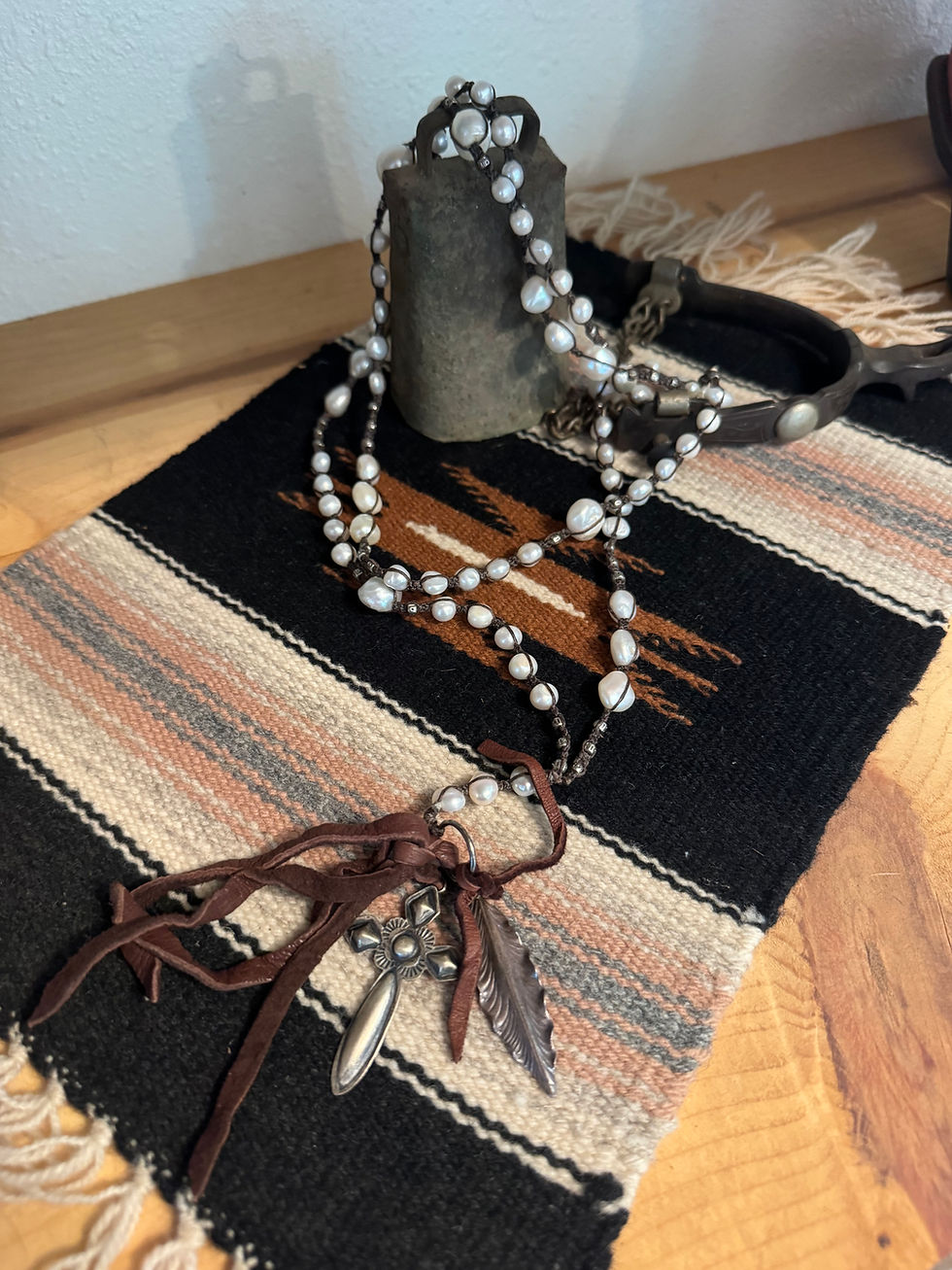 Thumbnail: Freshwater Pear Rosary Necklace