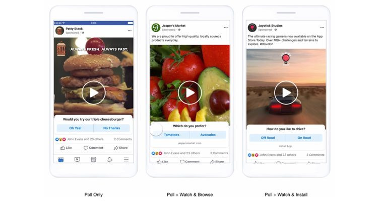 Facebook Poll Ad Examples