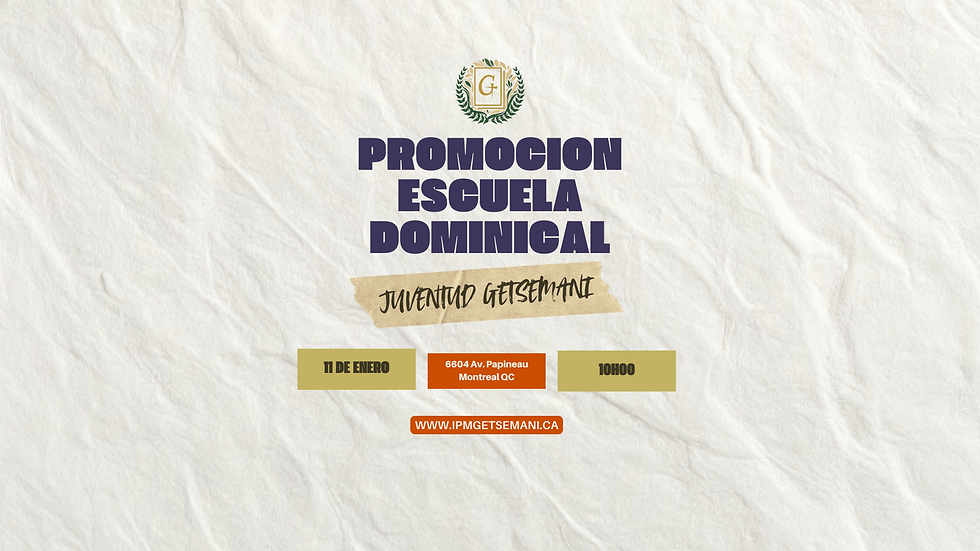 PROMOCION ESCUELA DOMINICAL
