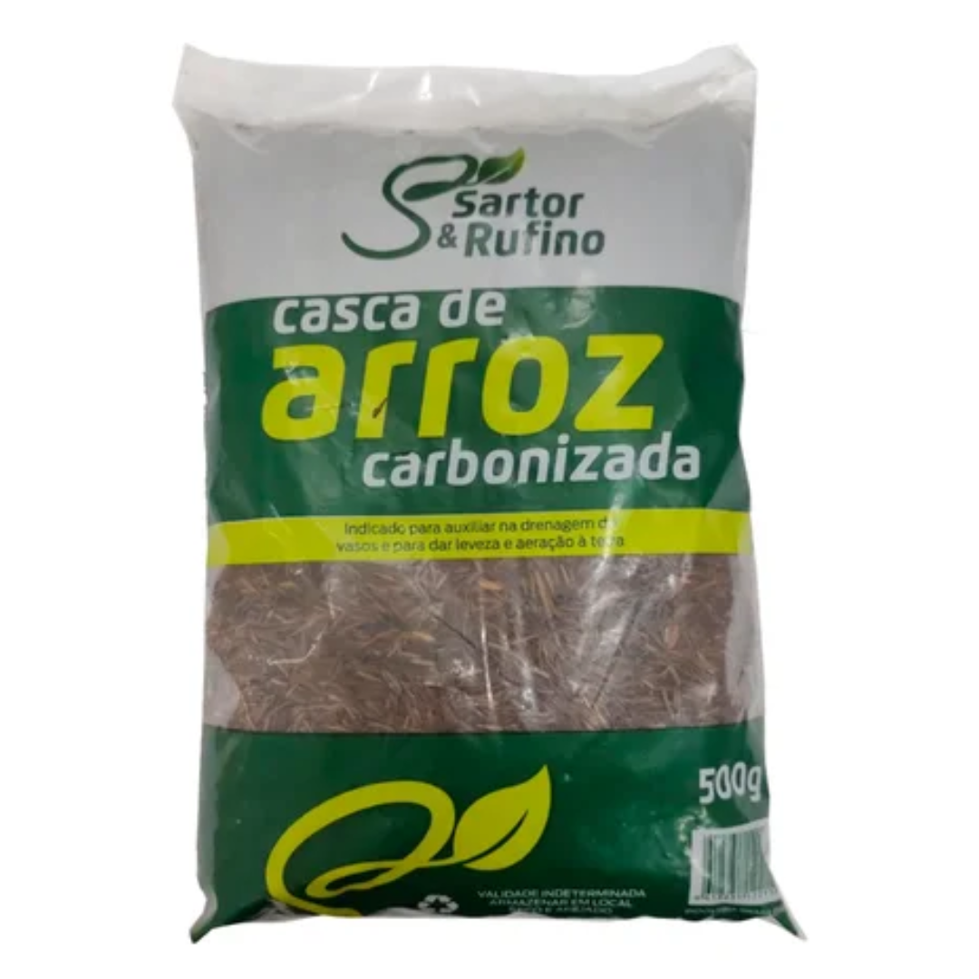 CASCA DE ARROZ CARBONIZADA 500g SARTOR & RUFINO