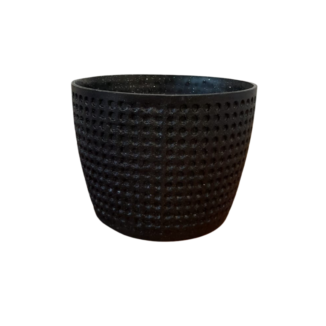 CACHEPOT BOLINHA PRETO GLOW- VERSÁLITO