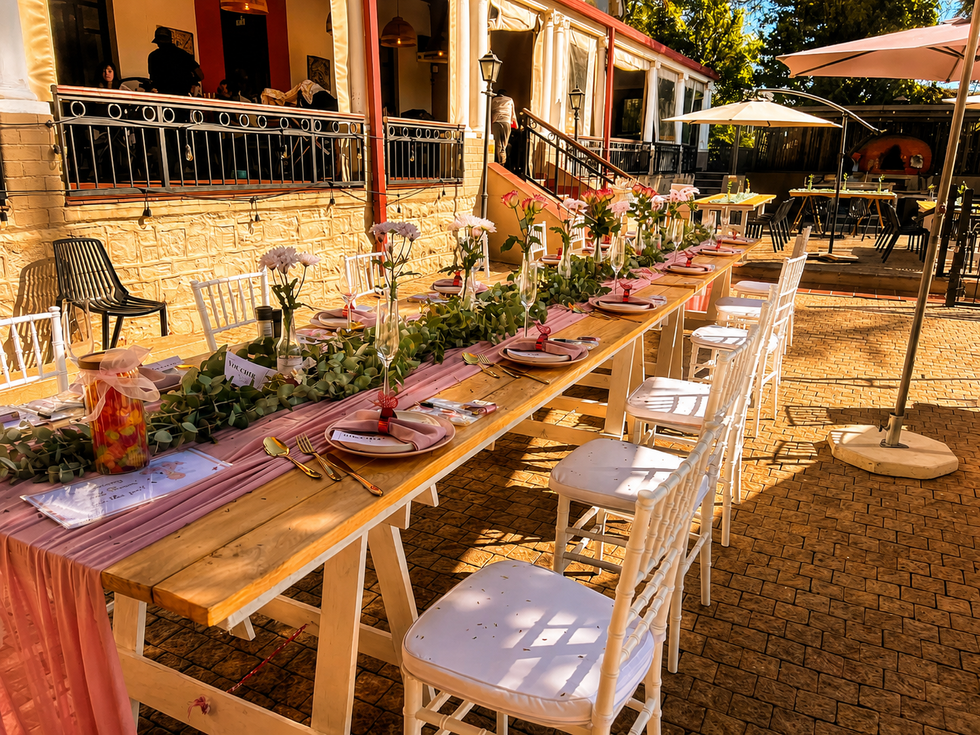 Elegant outdoor celebration with floral decor