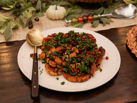 Maple Delicata Squash with Herb Gremolata