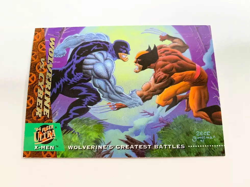 WOLVERINE VS CYBER FAMOUS BATTLES TRADING CARDS